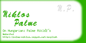 miklos palme business card